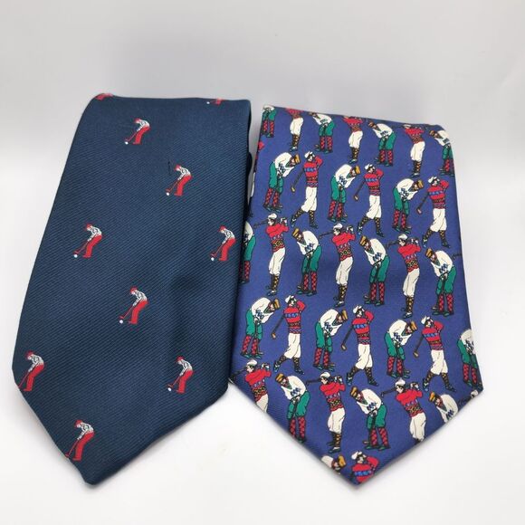 Bundle Of Mens Silk Golf Themed Ties - Picture 1 of 2